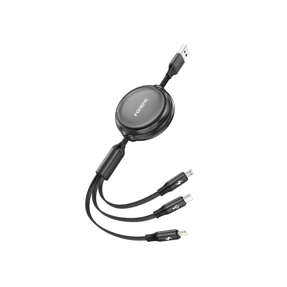 3in1 Foneng X113 1.1M cablu negru