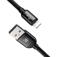 Baseus 3w1 USB-C/Lightning/Micro 3.5A 0.3m cablu USB (czarny)