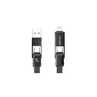 Blitzwolf BW-HDC7 4-in-1 cablu USB+C+Lightning 240W 1.2m (negru)