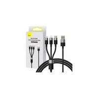 Cablu încărcare rapidă USB la M+L+C Baseus StarSpeed 3,5A 0,6 m (negru)