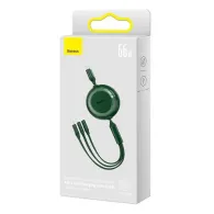 Cablu USB 3-în-1 Baseus Bright Mirror 2 - micro-USB/ USB-C/ Lightning 66W / 2A 1.1m (Verde)