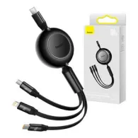 Cablu USB 3-în-1 Baseus Bright Mirror 4 - micro-USB/ USB-C/ Lightning 100W / 3.5A 1.1m (Negru)