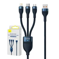 Cablu USB 3-în-1 Baseus Flash Series (albastru)