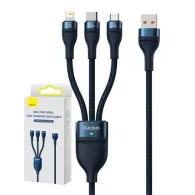 Cablu USB 3-în-1 Baseus Flash Series (albastru)