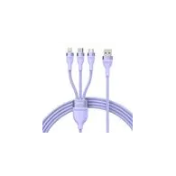 Cablu USB Baseus Flash II 3-în-1, USB-C + micro USB + Lightning, 66W, 1.2m (mov)