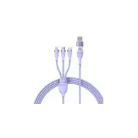 Cablu USB Baseus Flash Series 2, 3-în-1, USB-C + micro USB + Lightning, 100W, 1.5m. (mov)