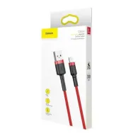 Baseus Cablu Cafule USB Lightning 2,4A 0,5m (roșu)