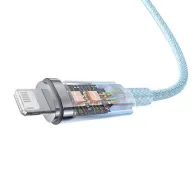 Baseus Explorer USB la Lightning cablu de încărcare rapidă 2.4A 1M (albastru)