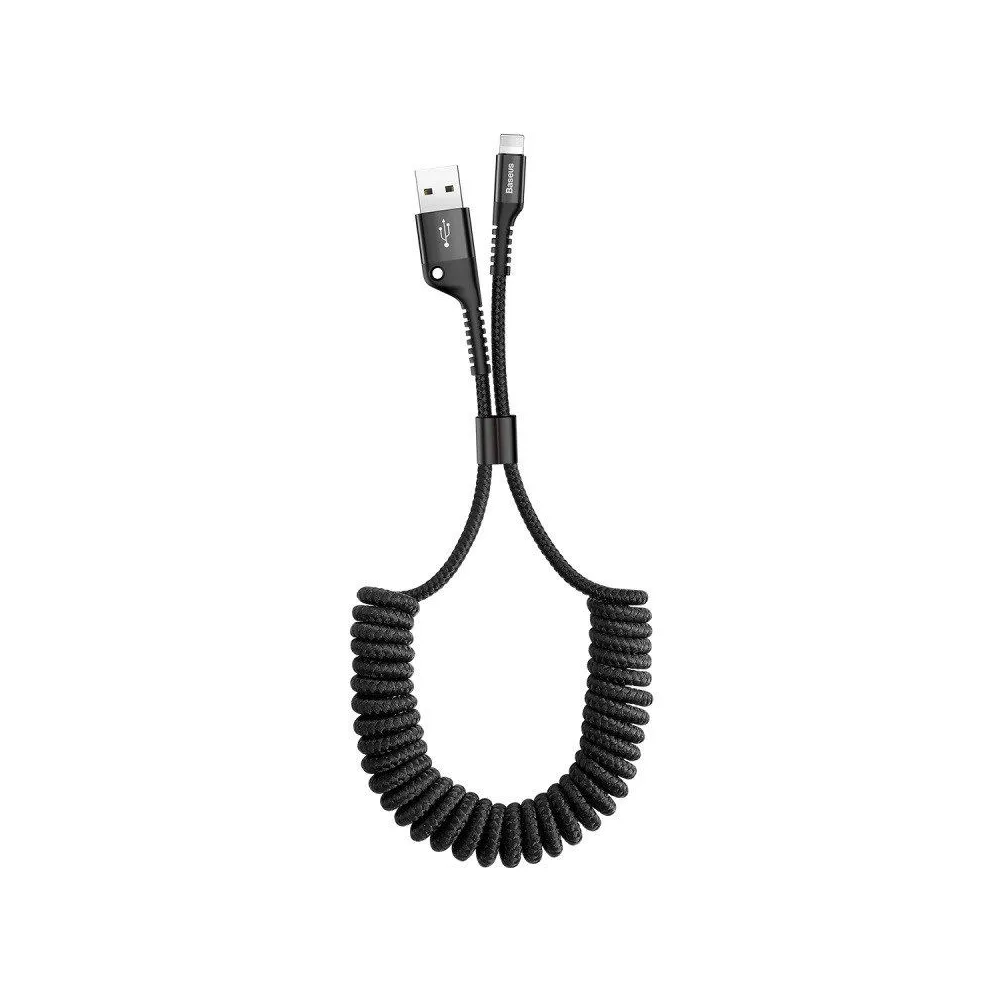 Baseus Spring Cablu Lightning 1m 2A (negru)