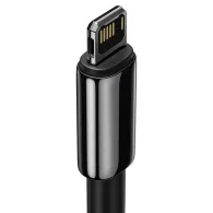 Cablu încărcare Baseus Tungsten Gold, USB la iPhone, 2.4A, 1m (negru)