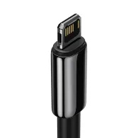 Cablu încărcare Baseus Tungsten Gold, USB la iPhone, 2.4A, 2m (negru)