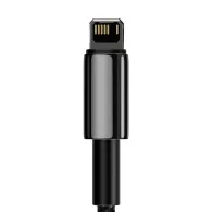 Cablu încărcare Baseus Tungsten Gold, USB la iPhone, 2.4A, 2m (negru)