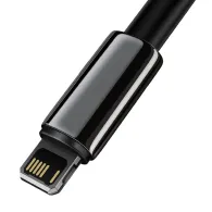 Cablu încărcare Baseus Tungsten Gold, USB la iPhone, 2.4A, 2m (negru)