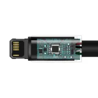 Cablu încărcare Baseus Tungsten Gold, USB la iPhone, 2.4A, 2m (negru)