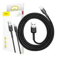 Cablu Lightning USB Baseus Cafule 1,5A 2m (szaro-czarny)
