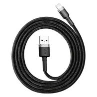 Cablu Lightning USB Baseus Cafule 2,4A 1m (szaro-czarny)