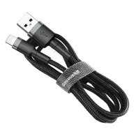 Cablu Lightning USB Baseus Cafule 2,4A 1m (szaro-czarny)