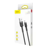 Cablu Lightning USB Baseus Cafule 2,4A 1m (szaro-czarny)