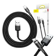 Cablu Lightning USB Baseus Cafule 2,4A 1m (szaro-czarny)
