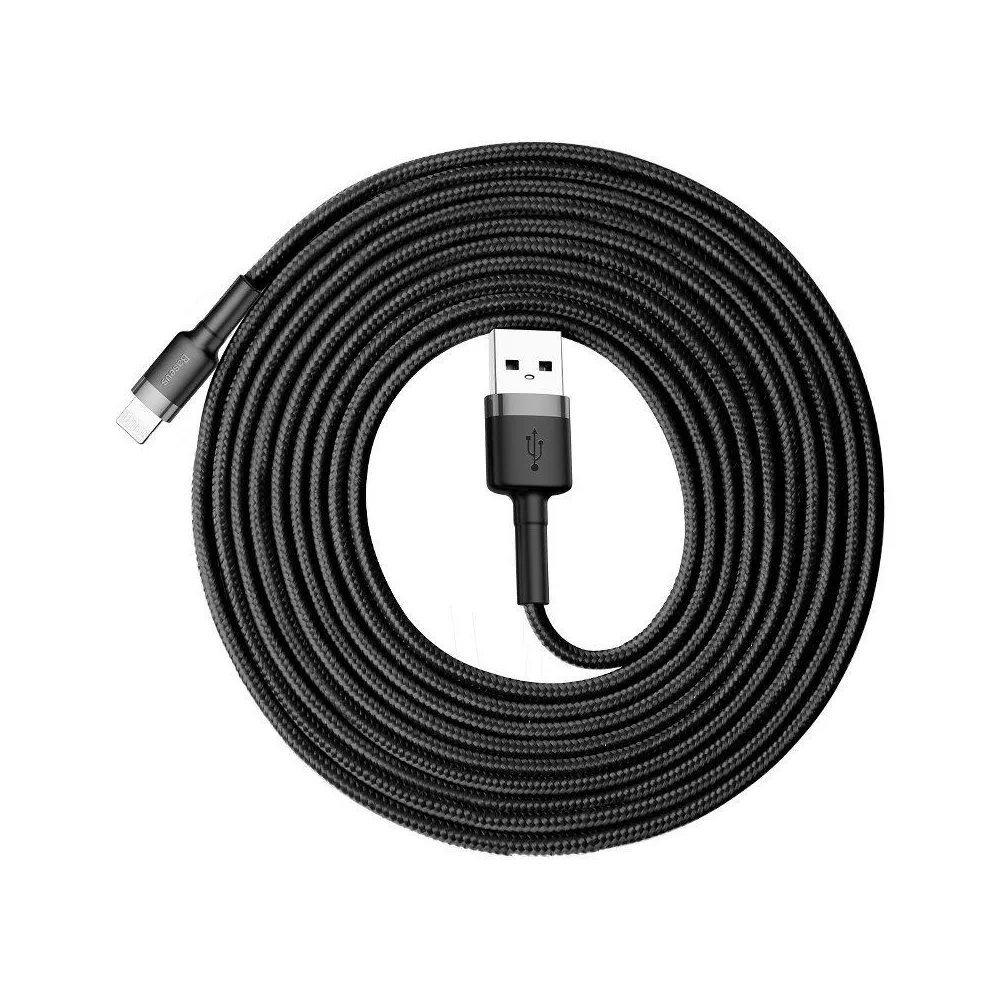 Cablu Lightning USB Baseus Cafule 2A 3m (szaro-czarny)