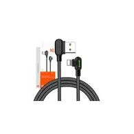 Cablu unghiular USB la Lightning Mcdodo CA-4671 LED, 1,2 m (negru)