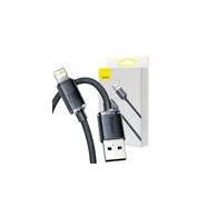 Cablu USB cu fulger de bază Crystal Shine, 2.4A, 2m (czarny)