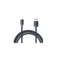 Cablu USB cu fulger de bază Crystal Shine, 2.4A, 2m (czarny)