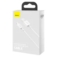 Cablu USB cu fulger de bază Superior Series, 2.4A, 1m (biały)