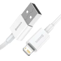 Cablu USB cu fulger de bază Superior Series, 2.4A, 1m (biały)