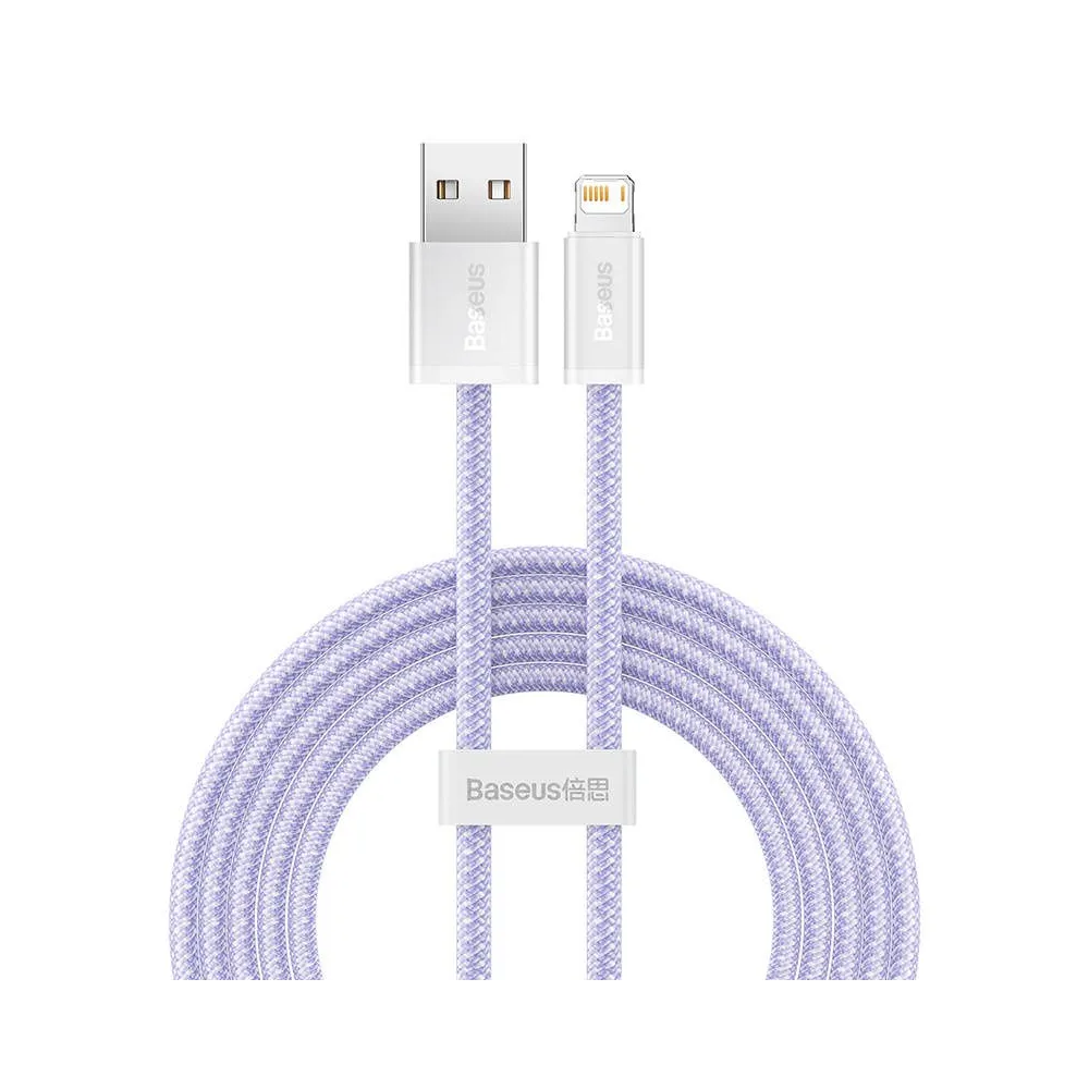 Cablu USB cu Lightning Baseus Dynamic 2, 2.4A, 2m (fioletowy)
