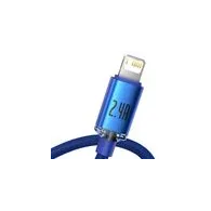 Cablu USB la Lightning Baseus Crystal Shine, 2.4A, 2m (niebieski)