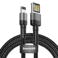 Cablu USB Lightning (reversibil) Baseus Cafule 1.5A 2m (gri/negru)
