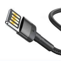 Cablu USB Lightning (reversibil) Baseus Cafule 2.4A 1m (gri/negru)