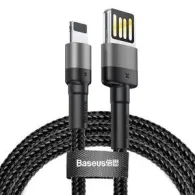 Cablu USB Lightning (reversibil) Baseus Cafule 2.4A 1m (gri/negru)
