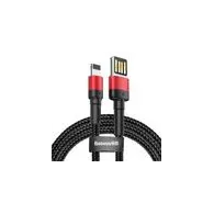 Cablu USB Lightning (reversibil) Baseus Cafule 2.4A 1m (negru/roșu)