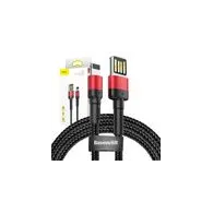 Cablu USB Lightning (reversibil) Baseus Cafule 2.4A 1m (negru/roșu)