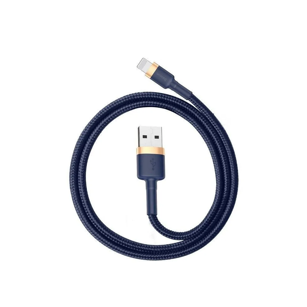 Cablu USB Lightning Baseus Cafule 1.5A 2m (auriu și albastru marin)