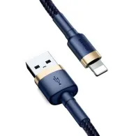 Cablu USB Lightning Baseus Cafule 1.5A 2m (auriu și albastru marin)