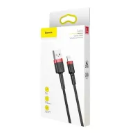 Cablu USB Lightning Baseus Cafule 1.5A 2m (negru/roșu)