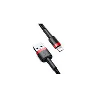 Cablu USB Lightning Baseus Cafule 1.5A 2m (negru/roșu)