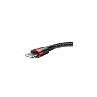 Cablu USB Lightning Baseus Cafule 1.5A 2m (negru/roșu)