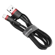 Cablu USB Lightning Baseus Cafule 2A 3m (negru/roșu)