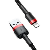 Cablu USB Lightning Baseus Cafule 2A 3m (negru/roșu)