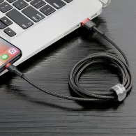 Cablu USB Lightning Baseus Cafule 2A 3m (negru/roșu)