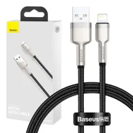 Cablu USB pentru Lightning Baseus Cafule, 2,4A, 0,25m (negru)