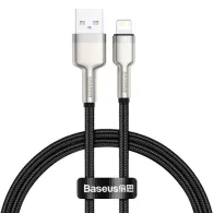 Cablu USB pentru Lightning Baseus Cafule, 2,4A, 0,25m (negru)
