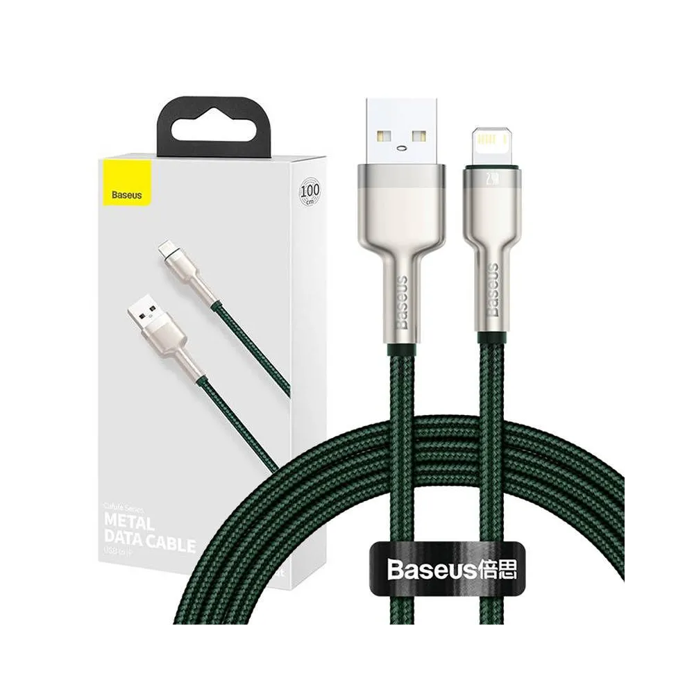 Cablu USB pentru Lightning Baseus Cafule, 2,4A, 1m (verde)