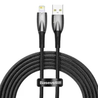 Cablu USB pentru Lightning Baseus Glimmer Series, 2,4A, 2 m (negru)