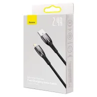 Cablu USB pentru Lightning Baseus Glimmer Series, 2,4A, 2 m (negru)