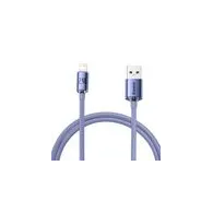 Cablu USB to Lightning Baseus Crystal, 2.4A, 1.2m (Mov)
